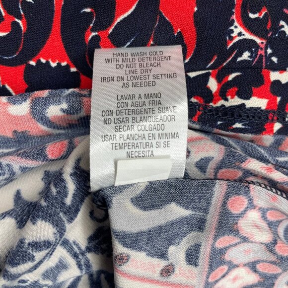 Sandra Darren Women's Paisley Print 3/4 Sleeve Mixed Print Shift Dress Size 14 - Picture 10 of 11